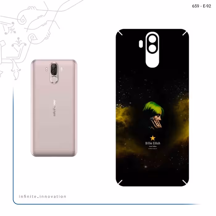 برچسب پوششی ماهوت مدل Billie Eilish مناسب برای گوشی موبایل یولفون Power 3S