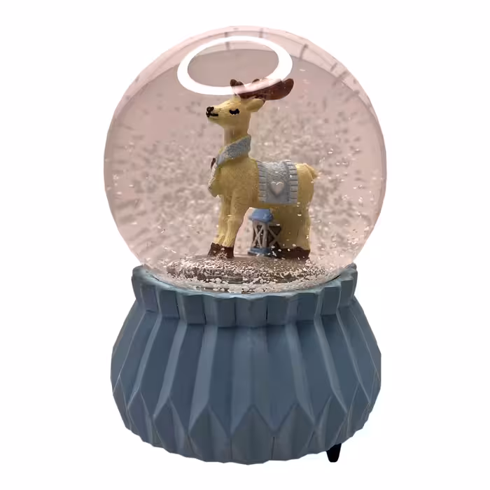 گوی موزیکال مدل کوکی کریسمس طرح گوزن و فانوس کد KA5852-43