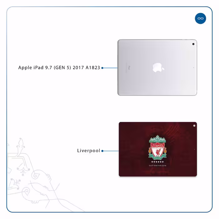 برچسب پوششی ماهوت مدل Liverpool مناسب برای تبلت اپل iPad 9.7 (GEN 5) 2017 A1823