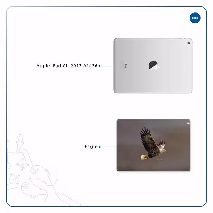 برچسب پوششی ماهوت مدل Eagle مناسب برای تبلت اپل iPad Air 2013 A1476