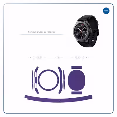برچسب ماهوت طرح Matte-BlueBerry مناسب برای ساعت هوشمند سامسونگ Galaxy Gear S3 Frontier