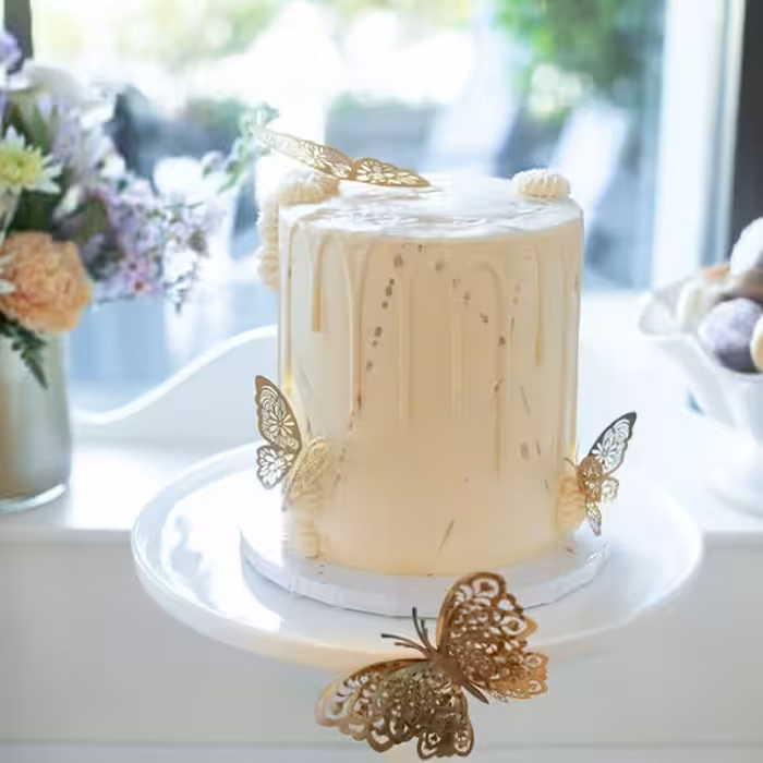 ابزار تزیین کیک به گز مدل پروانه مجموعه 3 عددی