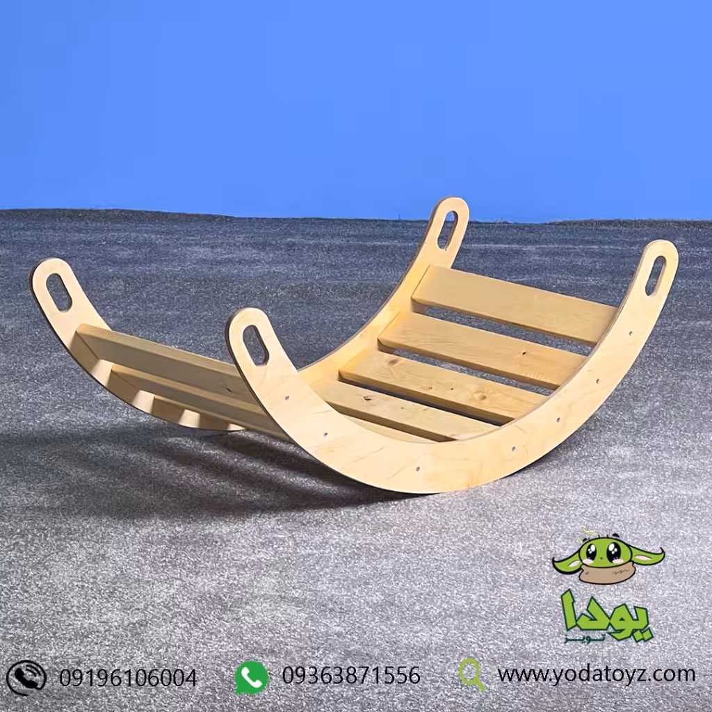 راکر چوبی نردبانی کودک سایز بزرگ طرح جدید