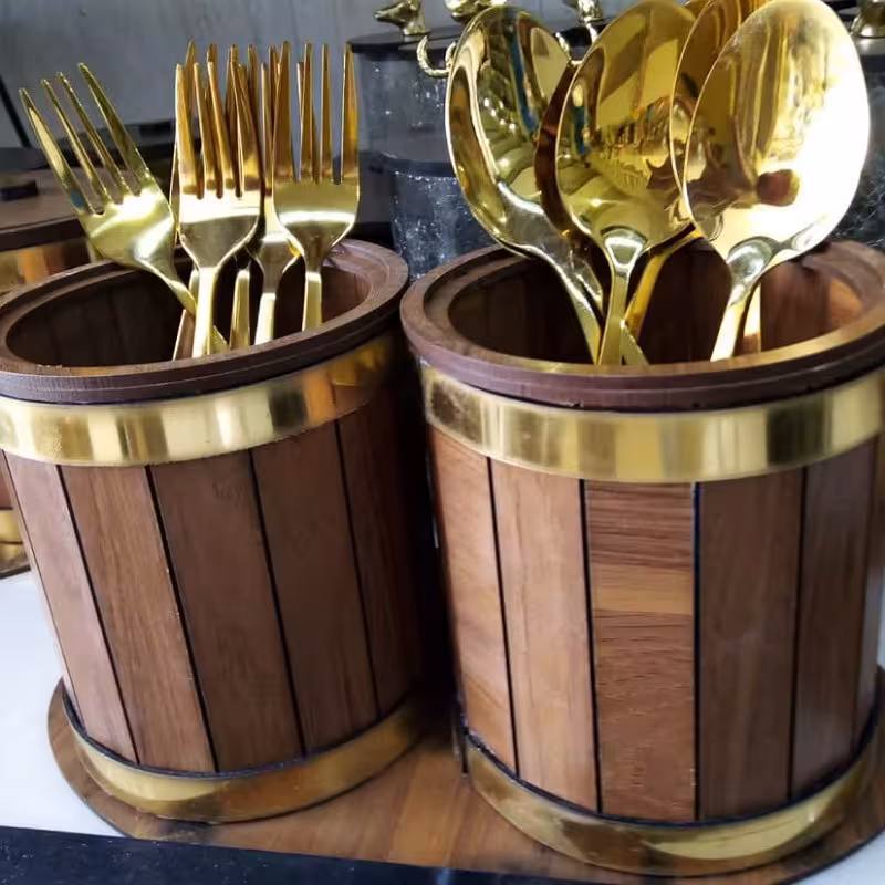 جاقاشق چنگال چوبی طلایی
دوخانه