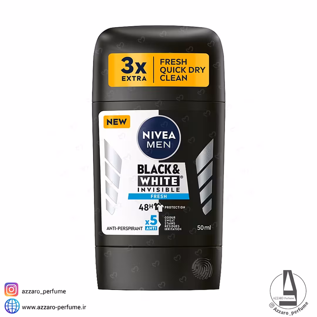 مام استیک ضدتعریق آقایان نیوا Nivea Black and White Fresh حجم 50 میل