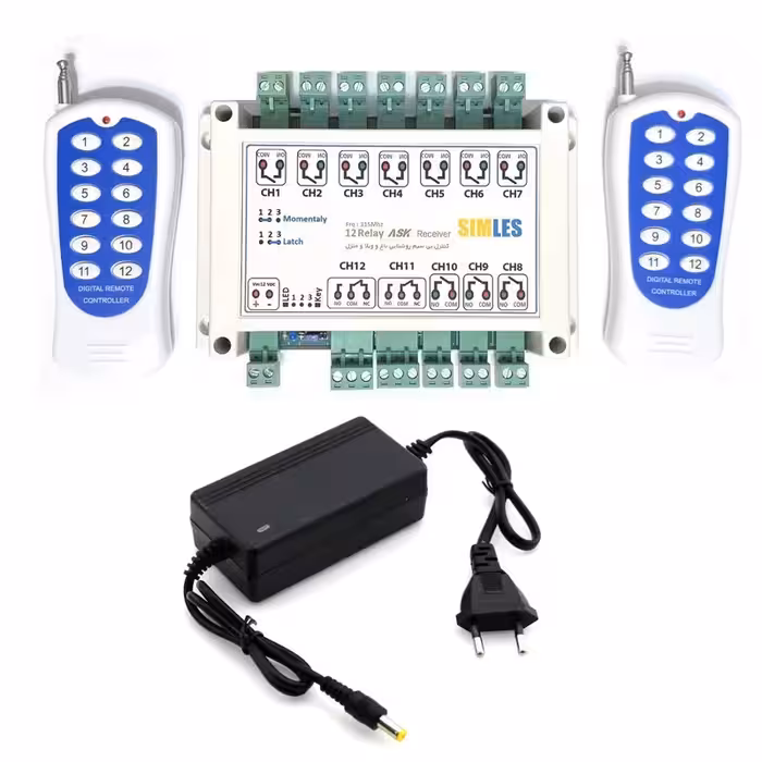 ریموت کنترل ریموتی 12 کانال سیملس مدل PN1495