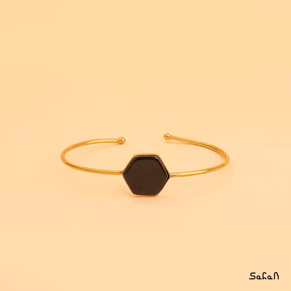 دستبند هندی طلایی سنگی