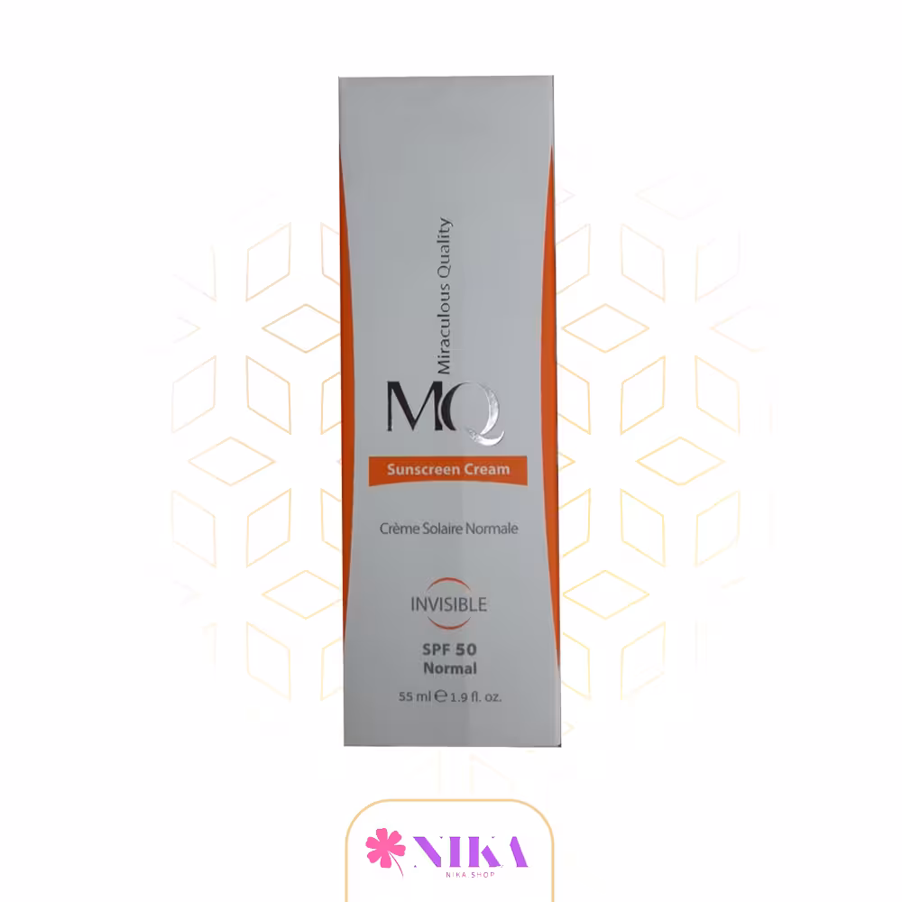 کرم ضد آفتاب بی رنگ MQ SPF 50 مناسب پوست نرمال 55 میل