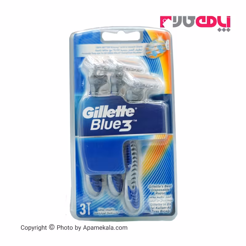 تیغ ژیلت مدل Blue 3 بسته 3 عددی