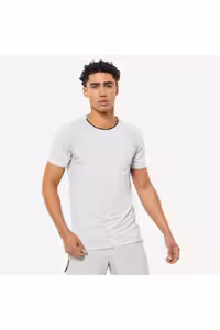 مردانه DOMYOS MEN&#039;S AREEVE SPORTS T SHIRT آموزش متقابل خاکستری CELANT Decathlon