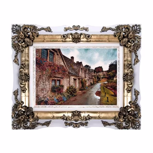 تابلو فرش ماشینی دنیای فرش طرح پس از باران کد 165