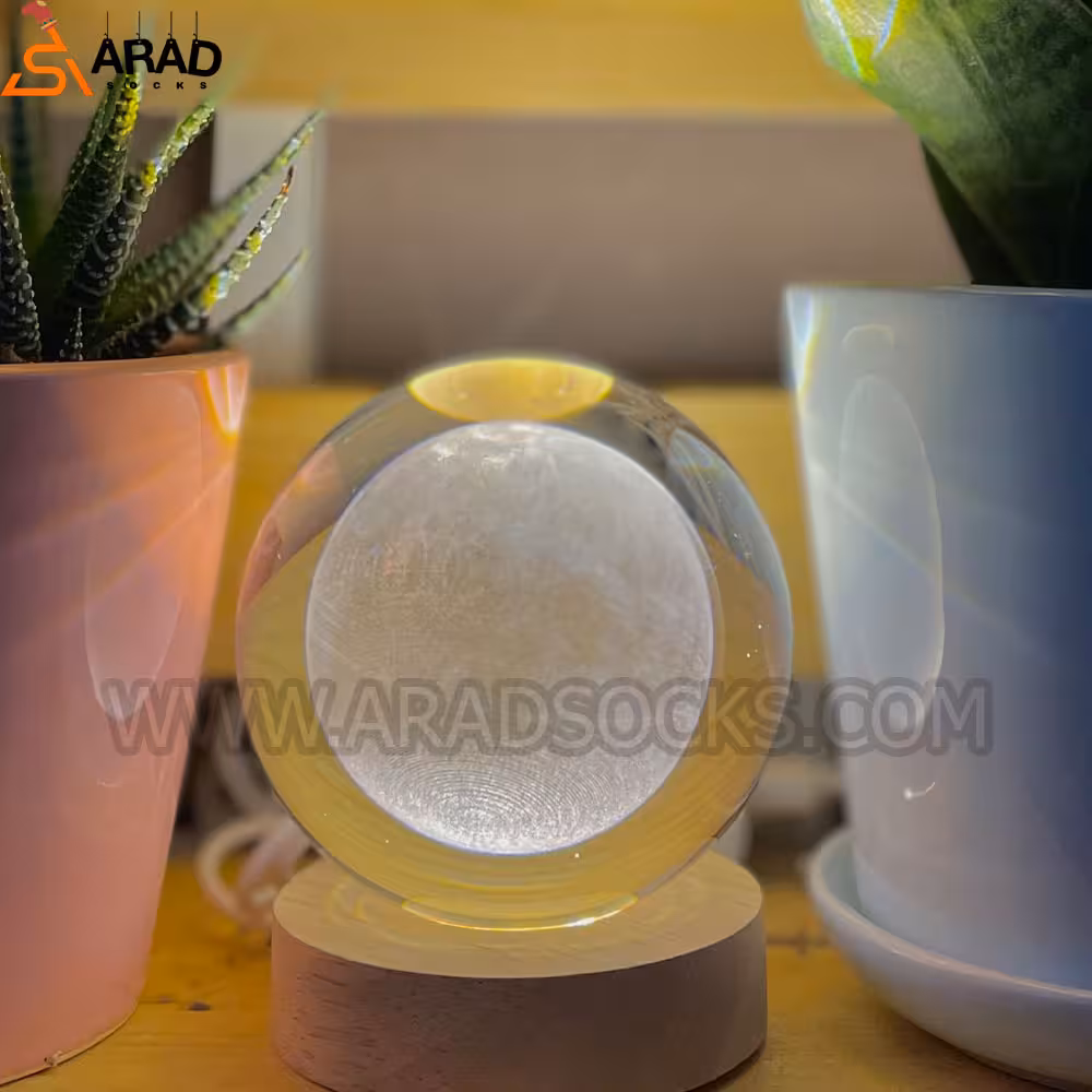 گوی سه بعدی کریستال طرح ماه