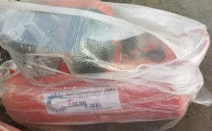 کمپرسور 250 لیتری دو سیلندر خوابیده تکنو صنعت مدل 2065