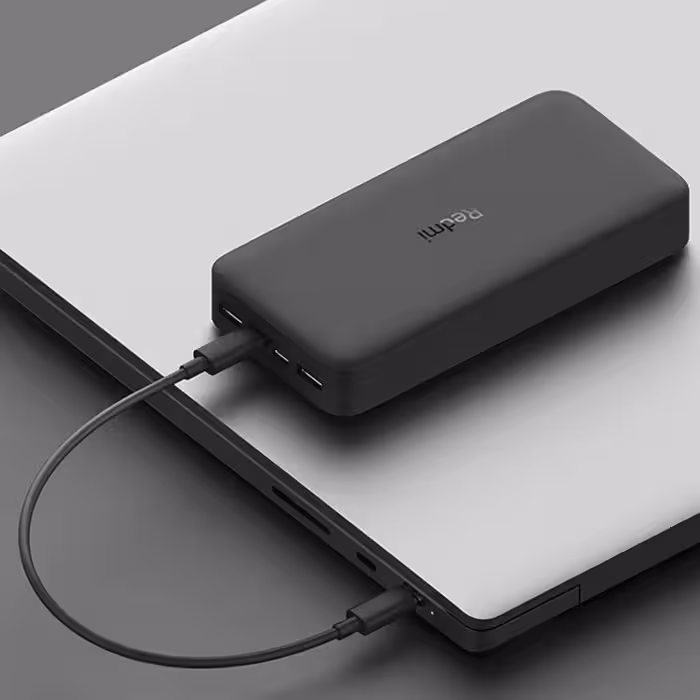 پاوربانک شیائومی مدل Redmi ظرفیت 20000 میلی‌آمپر با شارژ سریع 18 وات