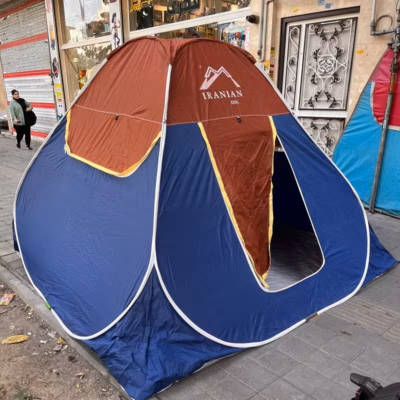 چادرمسافرتی 12 نفره فنری جنس برنو با ارتفاع بلند و کف ضخیم سایز بزرگ کد8