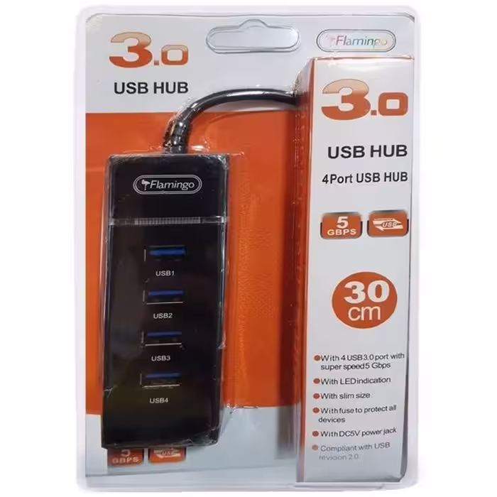 هاب چهار پورت USB 3.0 برند فلامینگو