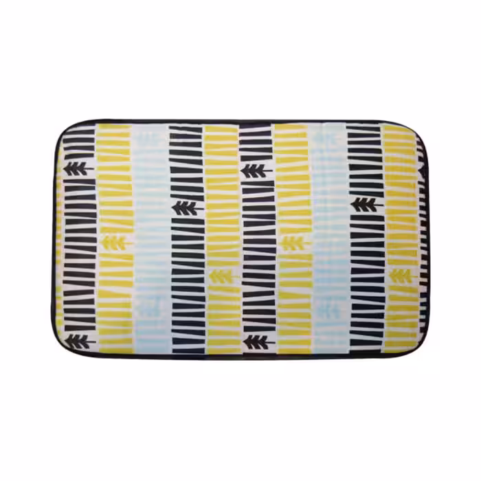 مارگارت نم گیر کنار سینک 40*60 طرح راه راه مشکی زرد