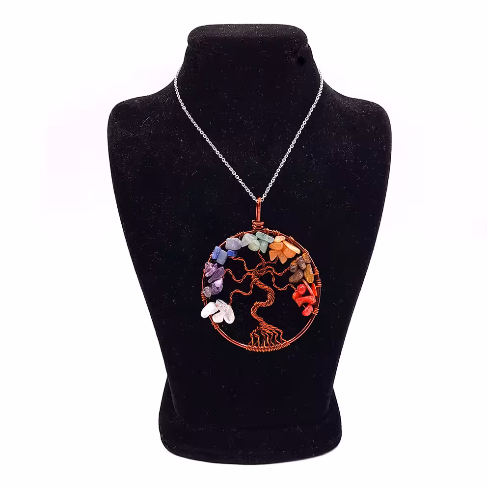 گردنبند آویز درخت زندگی و زنجیر کد 320013