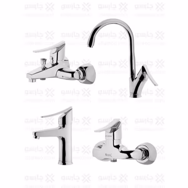 ست چهار تکه شیرآلات درخشان مدل لوکس (واگنر)