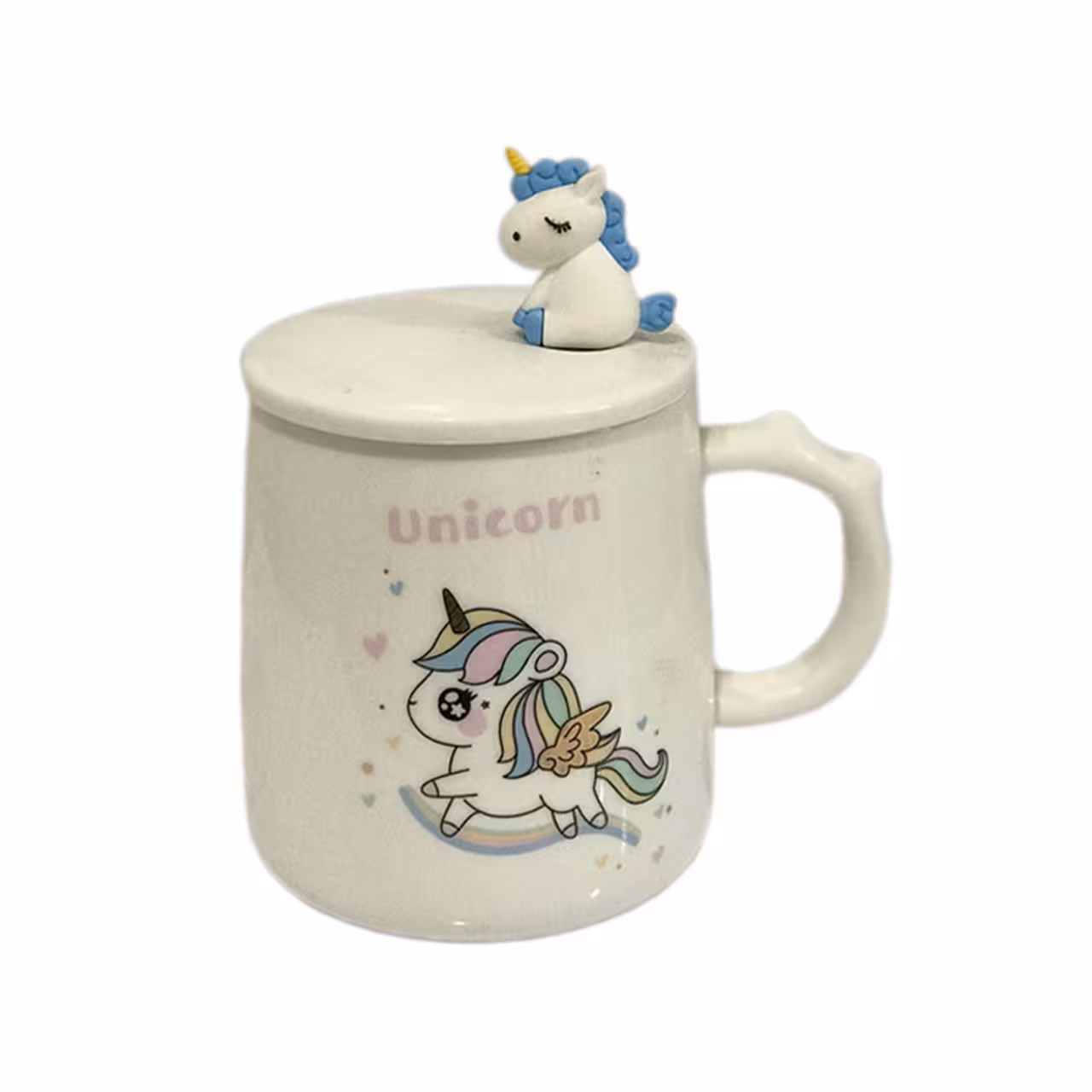 ماگ سرامیکی مدل قاشق استیل طرح یونیکورن کد 9