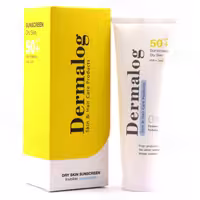 کرم ضد آفتاب پوست خشک بی رنگ SPF50 درمالوگ 50 میلی لیتر