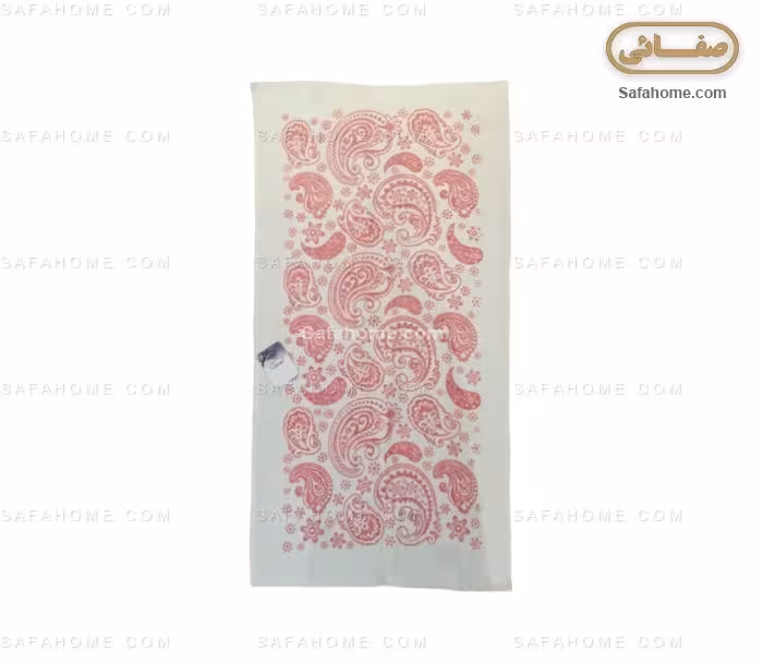 حوله دستی صورتی طرح ترمه پودایران