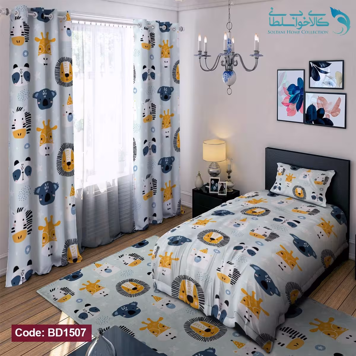 روتختی طرح حیوانات یکنفره کد BD1507