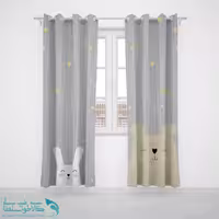 پرده پانچی اتاق کودک طرح خرگوش کد A2760