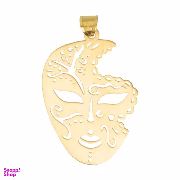 آویز گردنبند طلا 18 عیار زنانه شمیم گلد گالری طرح صورتک کد UN011