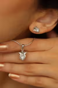 نیمست فرشته جواهری نقره کد 00588