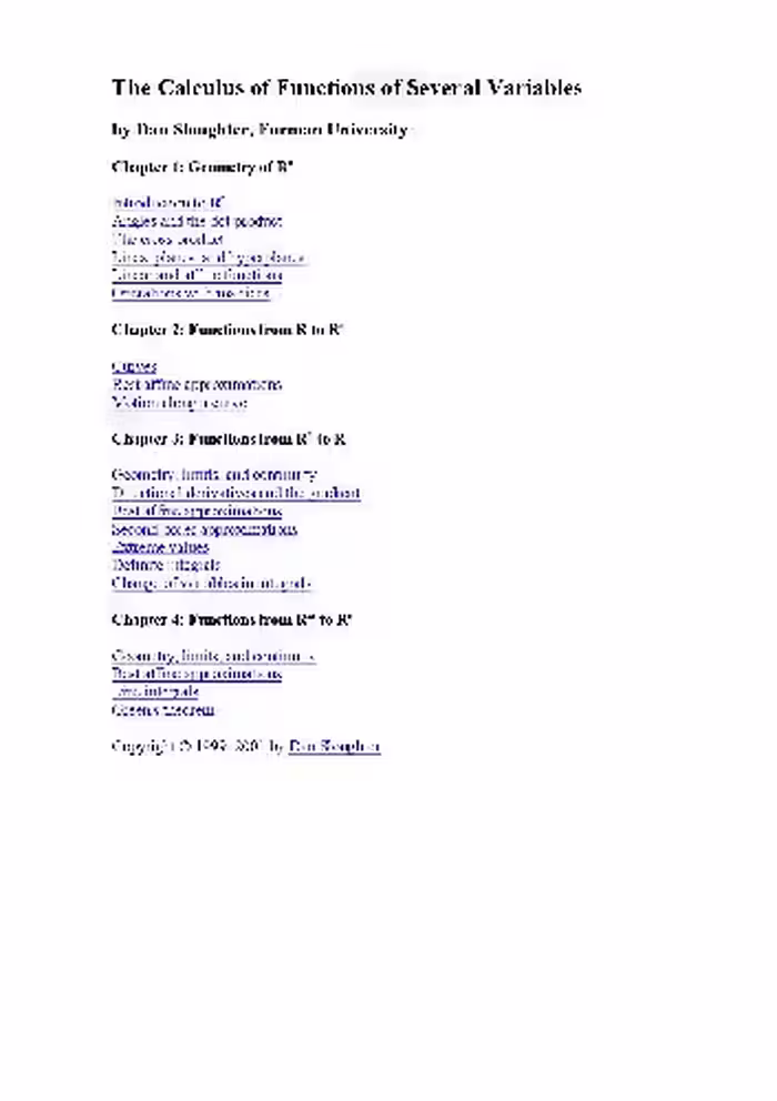خرید و دانلود نسخه کامل کتاب The calculus of functions of several variables