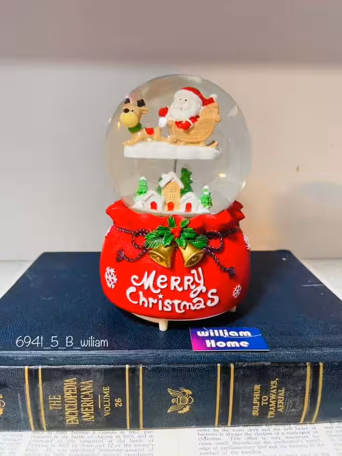 گوی موزیکال کریسمس،پمپی چرخشی6941-5-B