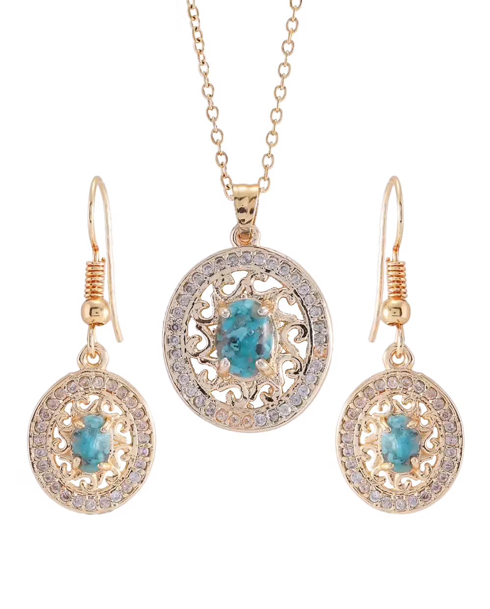 نیم ست زنانه طلا روس مدل 1503