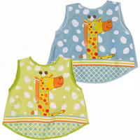 پیش بند پارچه ای بندی کودک طرح زرافه