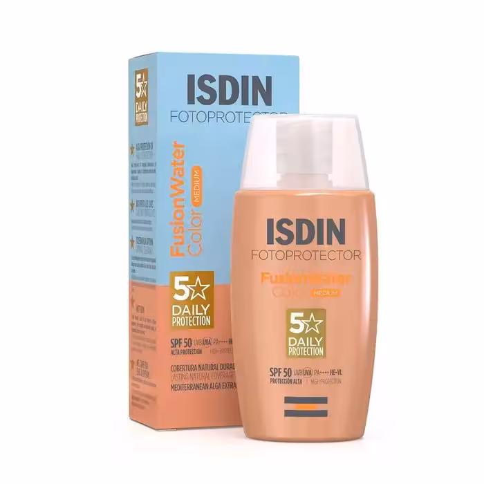 ضد آفتاب ایزدین ISDIN فیوژن واتر رنگی مدیوم با SPF 50 حجم 50 میلی لیتر