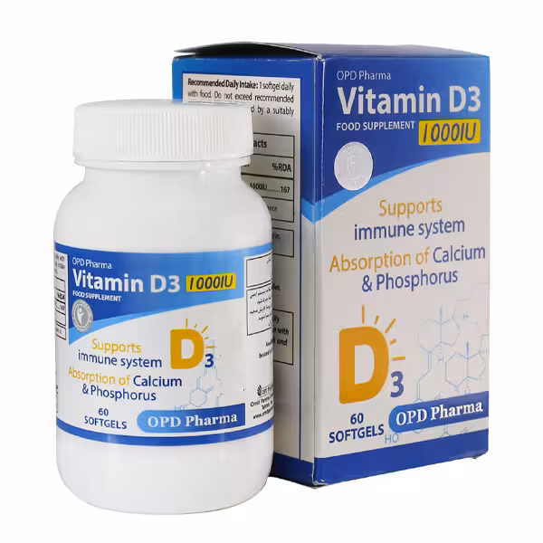 قرص ویتامین D3 1000 واحد او پی دی فارما
