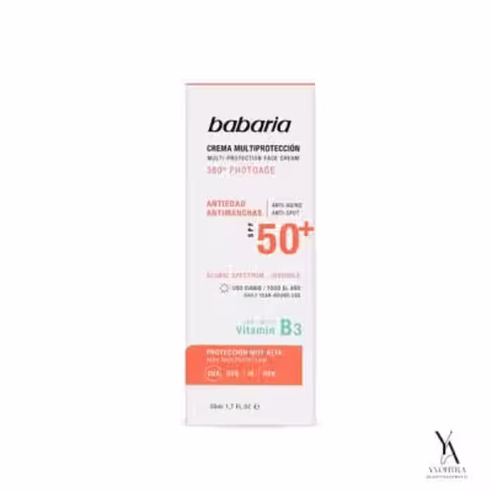 کرم ضدآفتاب، ضدچروک و ضدلک رنگی باباریا BABARIA با SPF50 حجم 50 میل