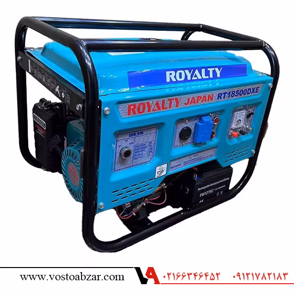 موتور برق بنزینی استارتی 3.5 کیلوواتی رویالتی مدل RT18500DXE