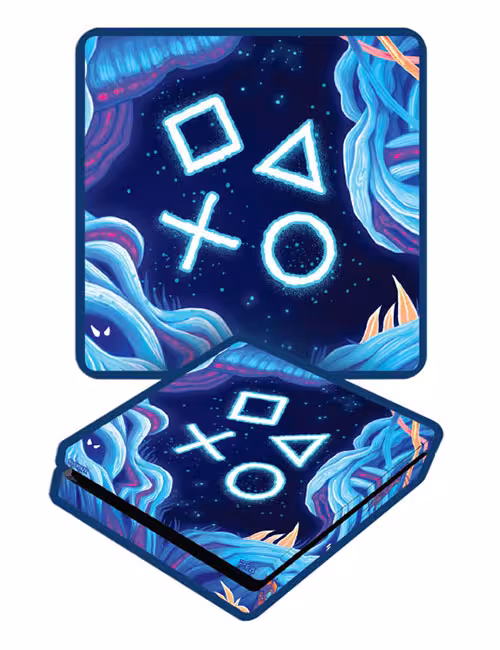 اسکین پی اس 4 اسلیم برند گیم‌آور طرح دکمه‌های پلی استیشن کد B