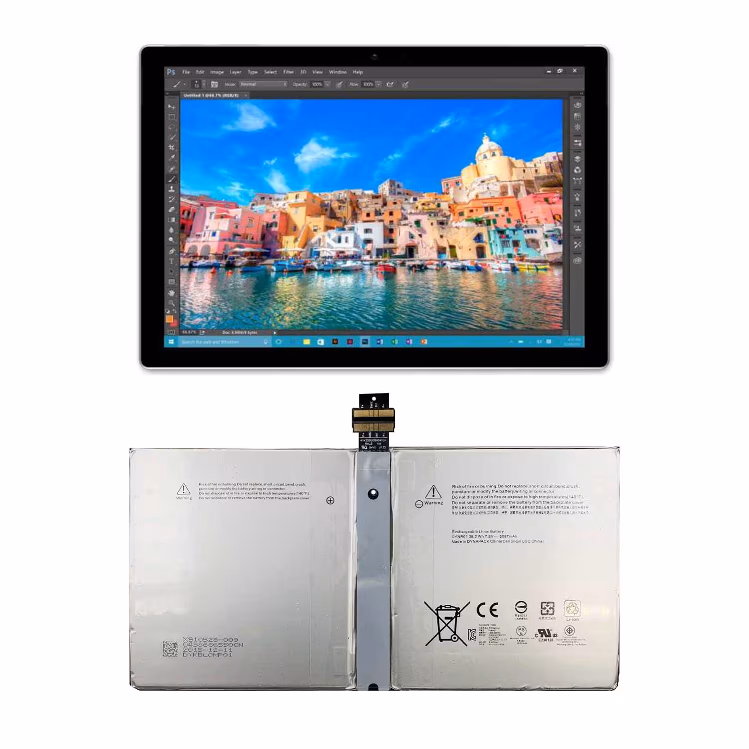 باتری تبلت مایکروسافت Microsoft Surface Pro 4 با کد فنی DYNR01