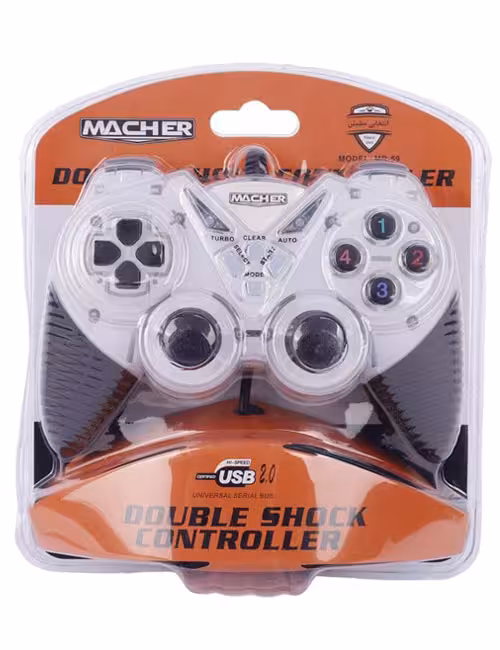 دسته بازی سیمی شوکدار Macher مدل MR-59 سفید