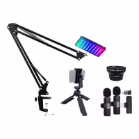 کیت تولید محتوا ZEUS 135 RGB لنز و میکروفون موبایل B-kit9
