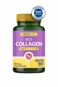 قرص کلاژن تایپ 1-2-3-5-10 Nondo - بسته 180 عددی