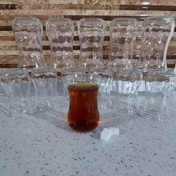 استکان کمر باریک ترکیه ای 12 عددی