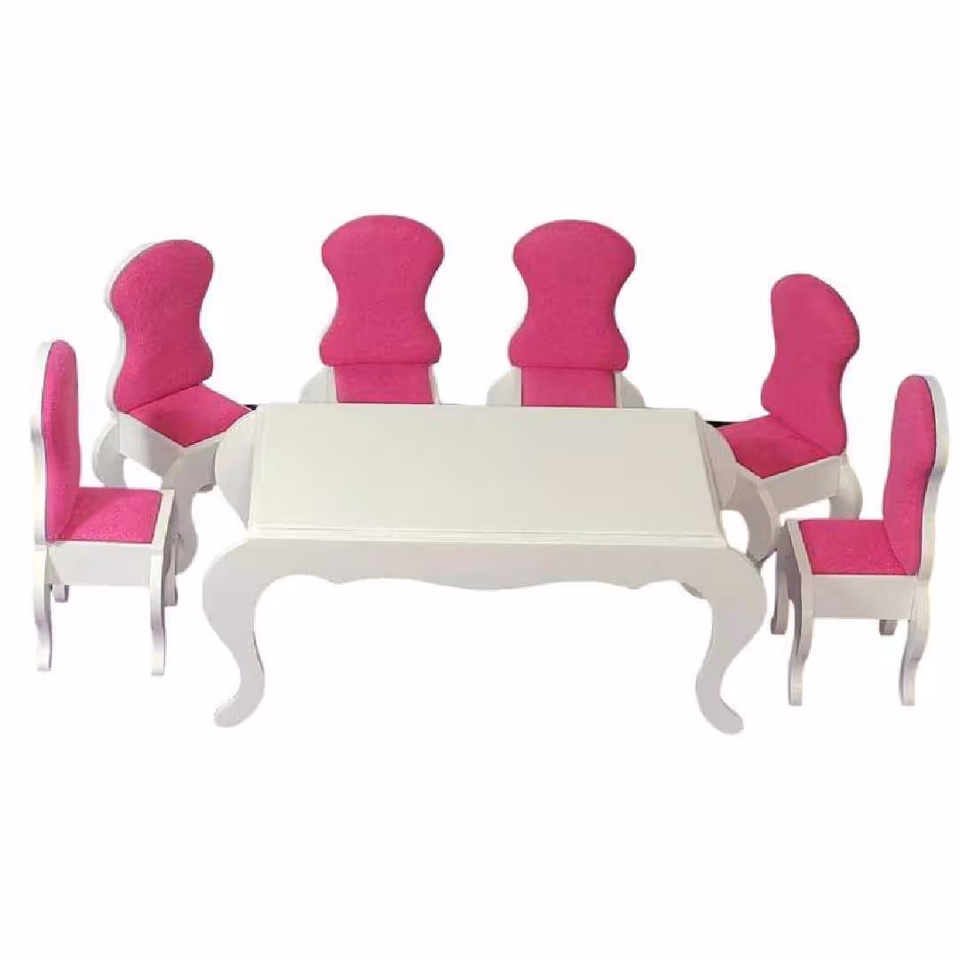 ست بازی دخترانه ناهارخوری چوبی عروسک