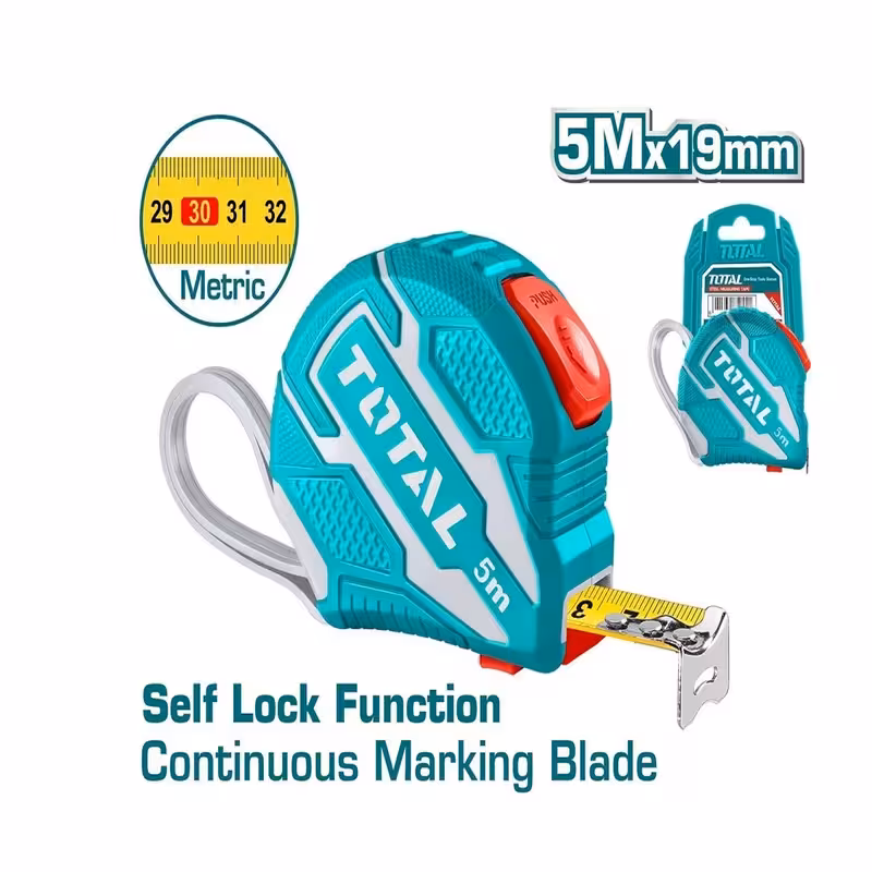 متر5 متری 25 میلیمتر دوطرفه توتال مدل TAT126052M کیفیت درجه A