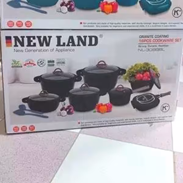 سرویس قابلمه 16 پارچه نیولند NL-3098BL NEWLAND