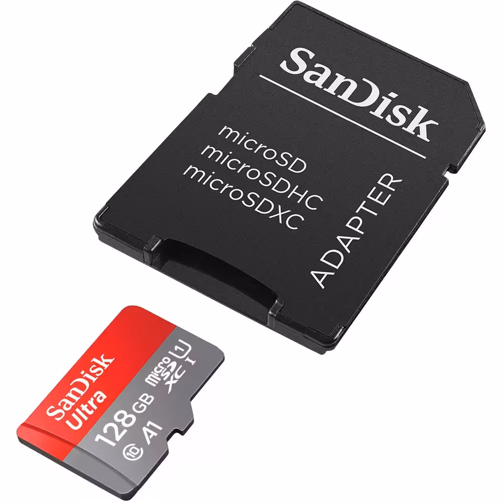 کارت حافظه Micro SDXC سن دیسک UHS-i Class 10 همراه با آداپتور SD ظرفیت 128GB