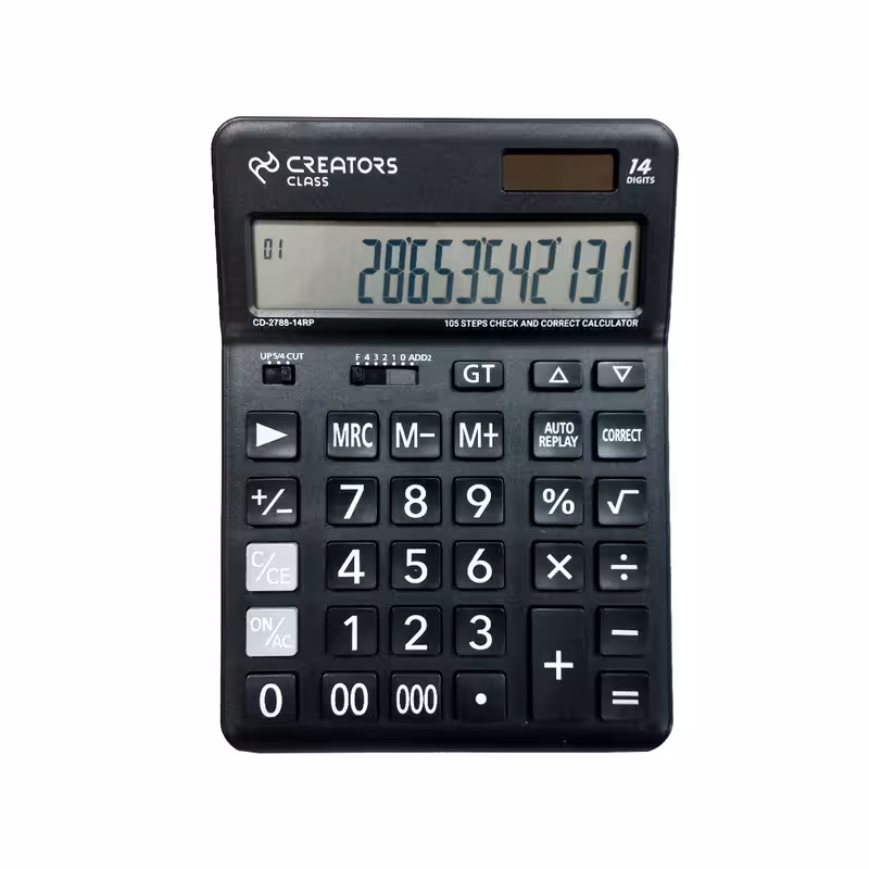 ماشین حساب رومیزی3صفر14رقم سیکلاس کدCD-2788-14RP