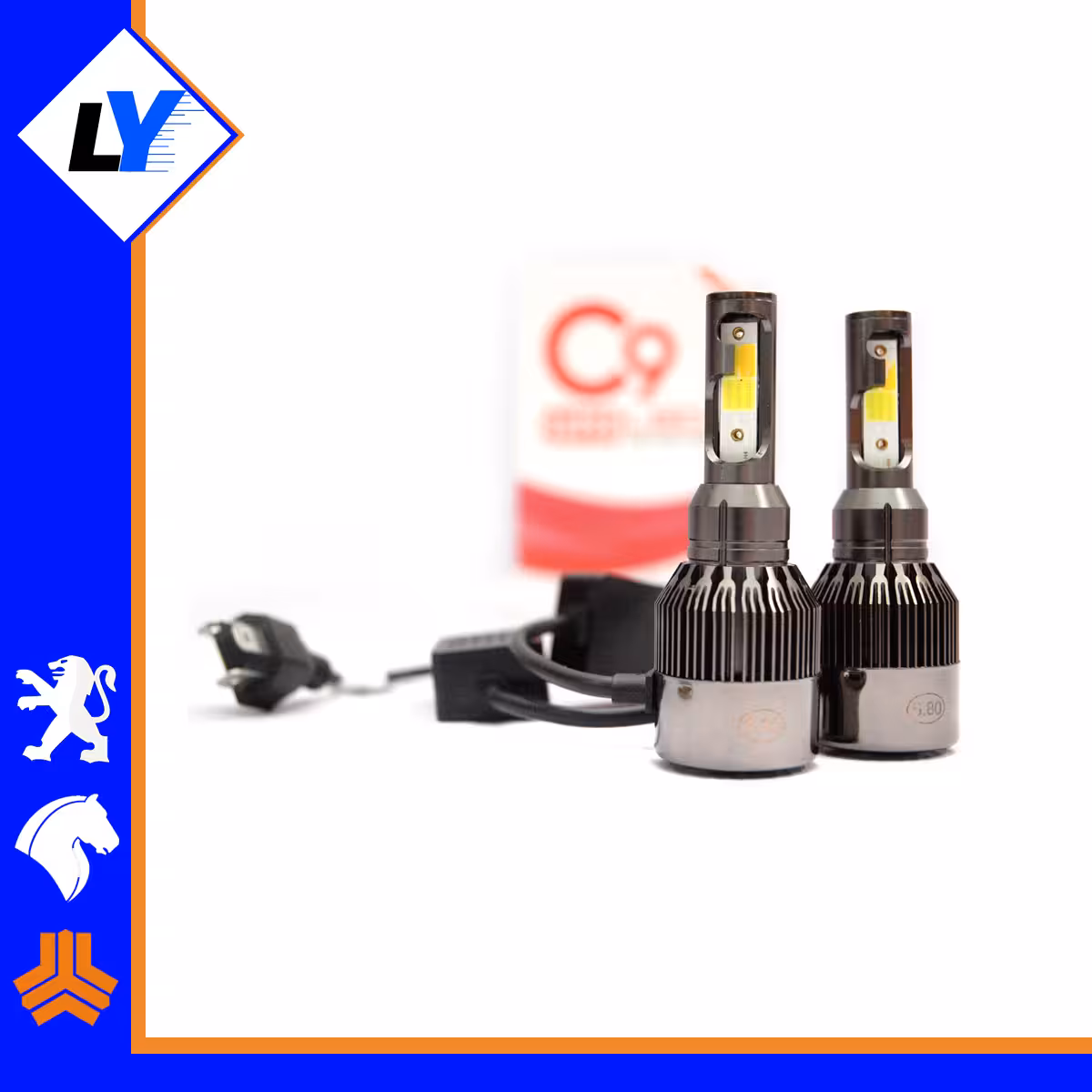 لامپ هدلایت C9 و A11 با پایه های (h1,h3,h4,h7) دو طرفه (تک حالت و 4 حالت